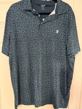 Izod Navy Microprint Golf Polo